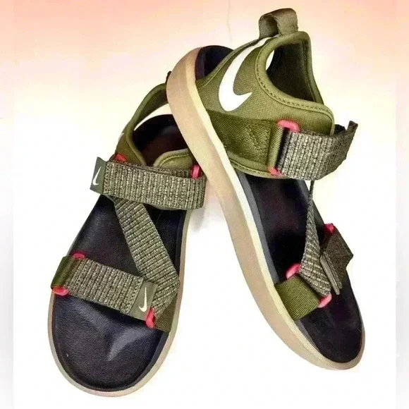 Nike Men’s Vista Sandal Rough Green/wolf Grey Strap Size-6 - Picture 7 of 11